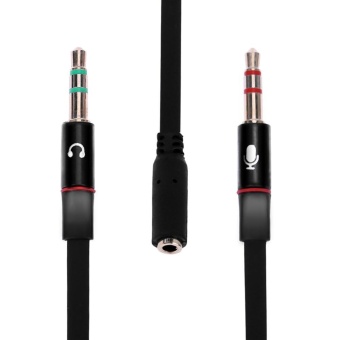 Gambar 1 Female to 2 3.5mm Male Plug Y Splitter Stereo Mic Audio AdapterCable   intl