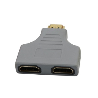 Gambar 1080P HDMI Port Male to 2 Female 1 In 2 Out Splitter AdapterConverter GY   intl