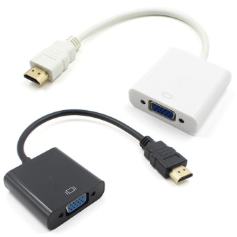 Gambar 1080P HDMI to VGA Converter HDMI Mini Adapter Cable forTableDesktop to HDTV Monitor Projector White   intl