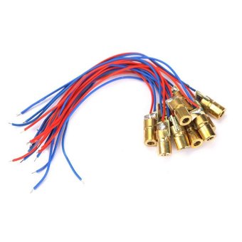 Gambar 10pcs 650nm 6mm 3V 5mW Laser Dot Diode Module Head With Red Dot  intl