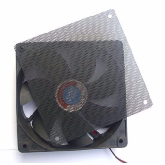 Gambar 120mm Computer PC Dustproof Cooler Fan Case Cover Dust Filter Mesh+ 4 screws   intl