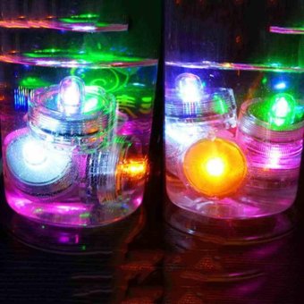 Gambar 12pcs Submersible Waterproof Tea Candle LED lights Wedding FloralLamp Durable   intl