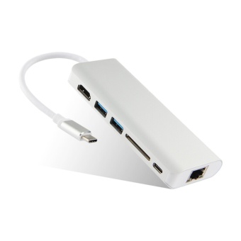 Harga 1533 new type to HDMI 4K port PD charging SD card slot dual-portUSB3.0 for Type-C docking station USB-C lightning 3 converter6-in-1 Tablet PC notebook ...