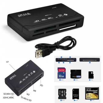 Gambar 1PC All In One Small Black USB 2.0 Card Reader Multifunctional forSD XD MMC MS   intl