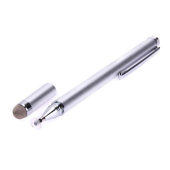 2 In 1 Touch Screen Drawing Pen Stylus for iPhone iPad Tablet(Silver) - intl  