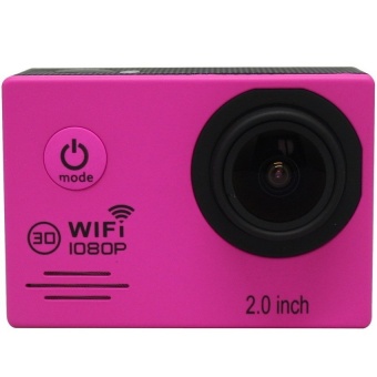 2 Inches sScreen HD Waterproof Sports Action Camera WIFI Wireless Connection Pink - intl  