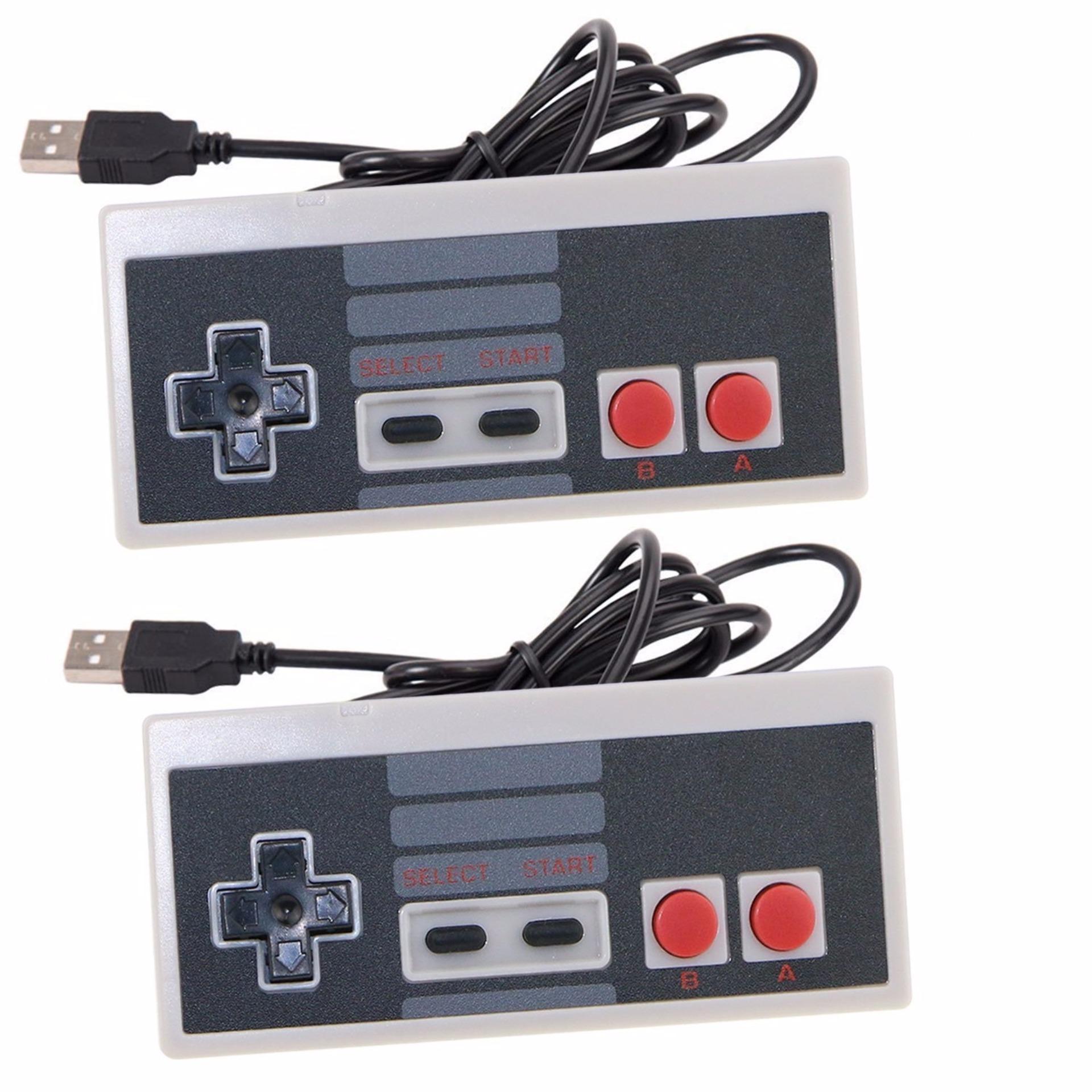 2x classic wired usb game controller gamepad for nintendo nes pc windows & mac free