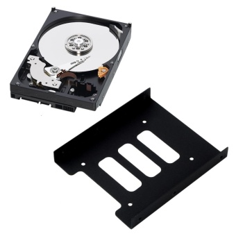 Gambar 2.5 to 3.5 Inch SSD HDD Metal Adapter Mounting Bracket Hard DriveHolder   intl