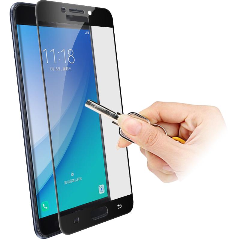 2pcs BYT Full Cover Tempered Glass for Samsung Galaxy C7 Pro,Premium .