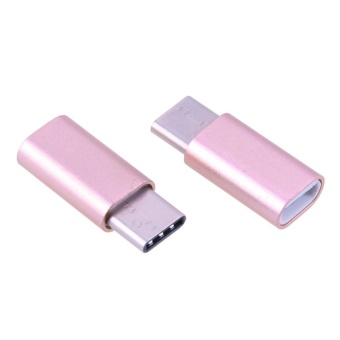 Gambar 2pcs Micro Android Female to USB 3.1 Type C Male Adapters(RoseGold)   intl