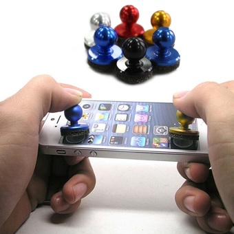 Gambar 2Pcs Small Size Stick Game Joystick Joypad For iPhone for Pad TouchScreen Mobile phone Mini Rocker Random Color   intl