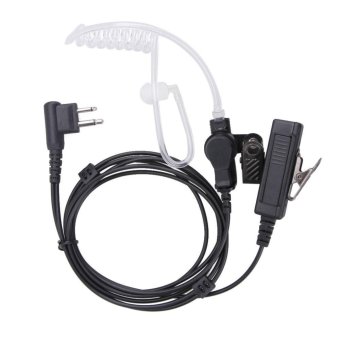 2 Pin Rahasia Akustik Tabung Earpiece Headset MIC For Motorola Dua Way Radio .