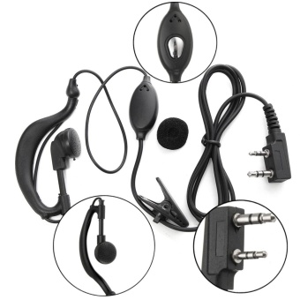 Gambar 2pin Speaker Earphone Earpiece Headset Micro Phone For BF 888S UV5R With MIC   intl