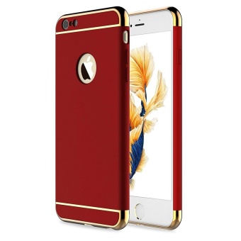 Gambar 3 In 1 Ultra Thin and Slim Hard Case Coated Non Slip Matte Surface with Electroplate Frame for Apple iPhone 6 (4.7\
