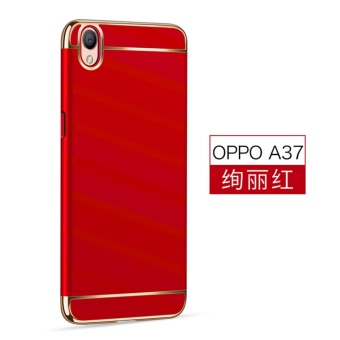 Gambar 3 In 1 Ultra Thin and Slim Hard Case Shockproof Electroplate Framefor Oppo A37(red)   intl