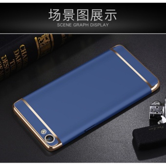 Gambar 3 In 1 Ultra Thin and Slim Hard Case Shockproof Electroplate Framefor Oppo F3 Plus(blue)   intl