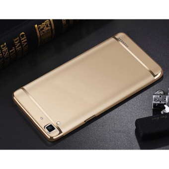 Gambar 3 In 1 Ultra Thin and Slim Hard Case Shockproof Electroplate Framefor OPPO R7S(gold)   intl