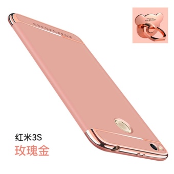 Gambar 3 in 1 Ultra thin PC with Bear ring hard cover case phone case forXiaomi Redmi 3S 3S Pro(Rose Gold)   intl