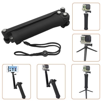 Gambar 3 Way Grip Arm Tripod Extendable Foldable Monopod Pole Selfie Stickwith Mini Tripod Stand   intl