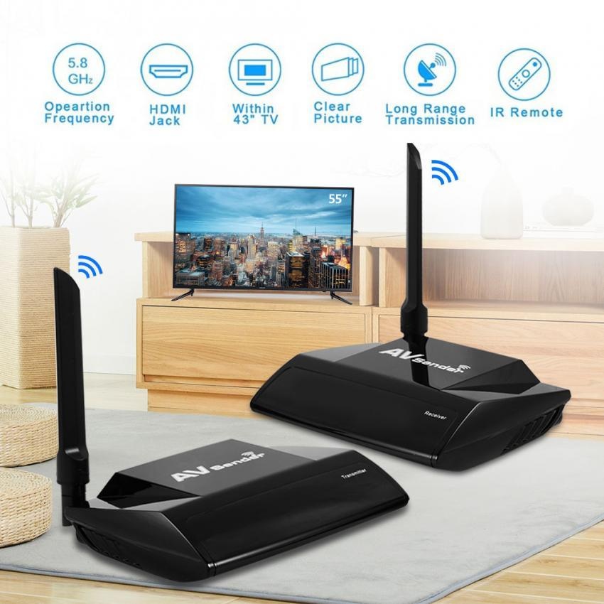 300 Meter 984ft 5.8 GHz Nirkabel HDMI AV Pengirim Audio Pemancar dan Penerima Video EU Plug-Intl