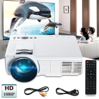 Gambar 3000 Lumens 1080P Full HD LED Video Projector Multimedia Theater TV USB VGA PC   intl