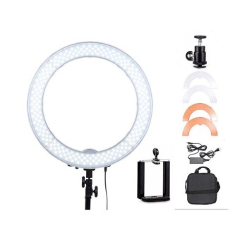 Gambar 30FOSOTO Camera Photo Studio Phone Video 18?x9D55W 240 LED RingLight5500K Photography Dimmable Ring Lamp with Plastic Color   intl