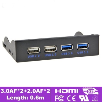 Gambar 3.5 inch Front Panel Data Hub with 2 USB 3.0 Ports and 2 USB 2.0Ports   intl