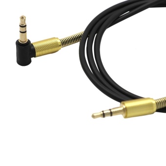 Gambar 3.5mm Jack Elbow Male to Male Stereo Headphone Car Aux AudioExtension Cable   intl