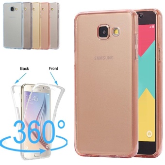 Gambar 360 Degree Full Protective Soft Clear Crystal Gel TPU Case Front +Back Cover for Samsung Galaxy J7 Prime SM G610 intl