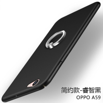 Gambar 360 degrees Ultra thin PC Metal Ring Hard case phone case for OPPOF1S A59 A59S Black   intl