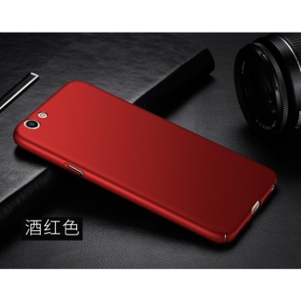 Gambar 360 derajat case pelindung Ultra PC tipis Hard Case untuk OPPO F3 (merah)