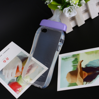 3D Botol Susu TPU Gel Untuk Menutupi Kasus IPhone 5/5S (Ungu) Juni 2018 - 4 3D botol susu TPU gel untuk menutupi kasus iPhone 5/5S (Ungu) - 4