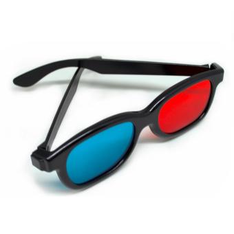 3D Glasses Plastic Frame  Kacamata 3D - Hitam