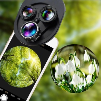Gambar 4 in 1 Lens 198? Fisheye 0.63x Wide Angle 15X Macro Polarizer ForPhone Shoot intl