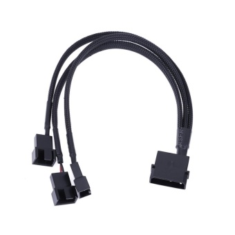 Gambar 4pin IDE Molex to 3 Port 3Pin 4Pin Cooler Cooling Fan SplitterPower Cable   intl