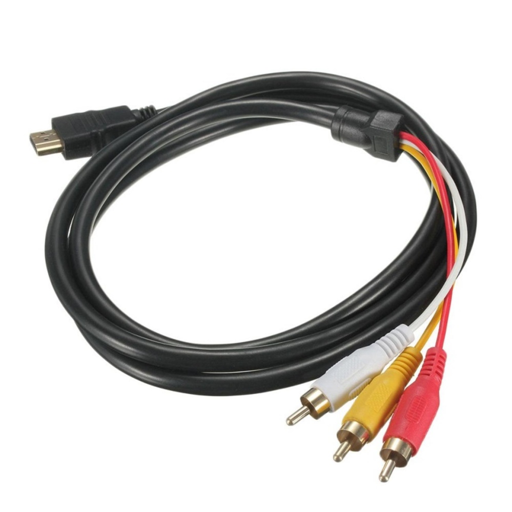 5 Kaki 1.5 M 1080 P HDTV HDMI Male untuk 3 RCA Audio Video AV Kabel Kabel Adapter-Intl