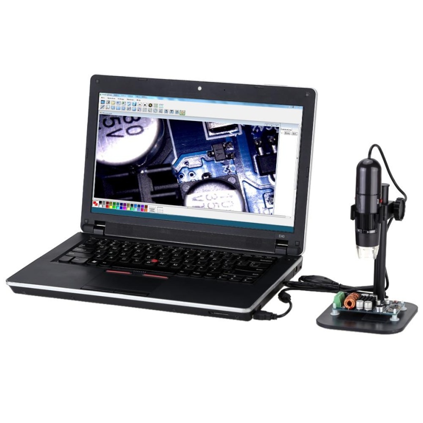 Gambar 50 1000X 8LED USB Digital Microscope Zoom Endoscope Magnifier with Adjustable Stand True 1.3MP Video Camera   intl