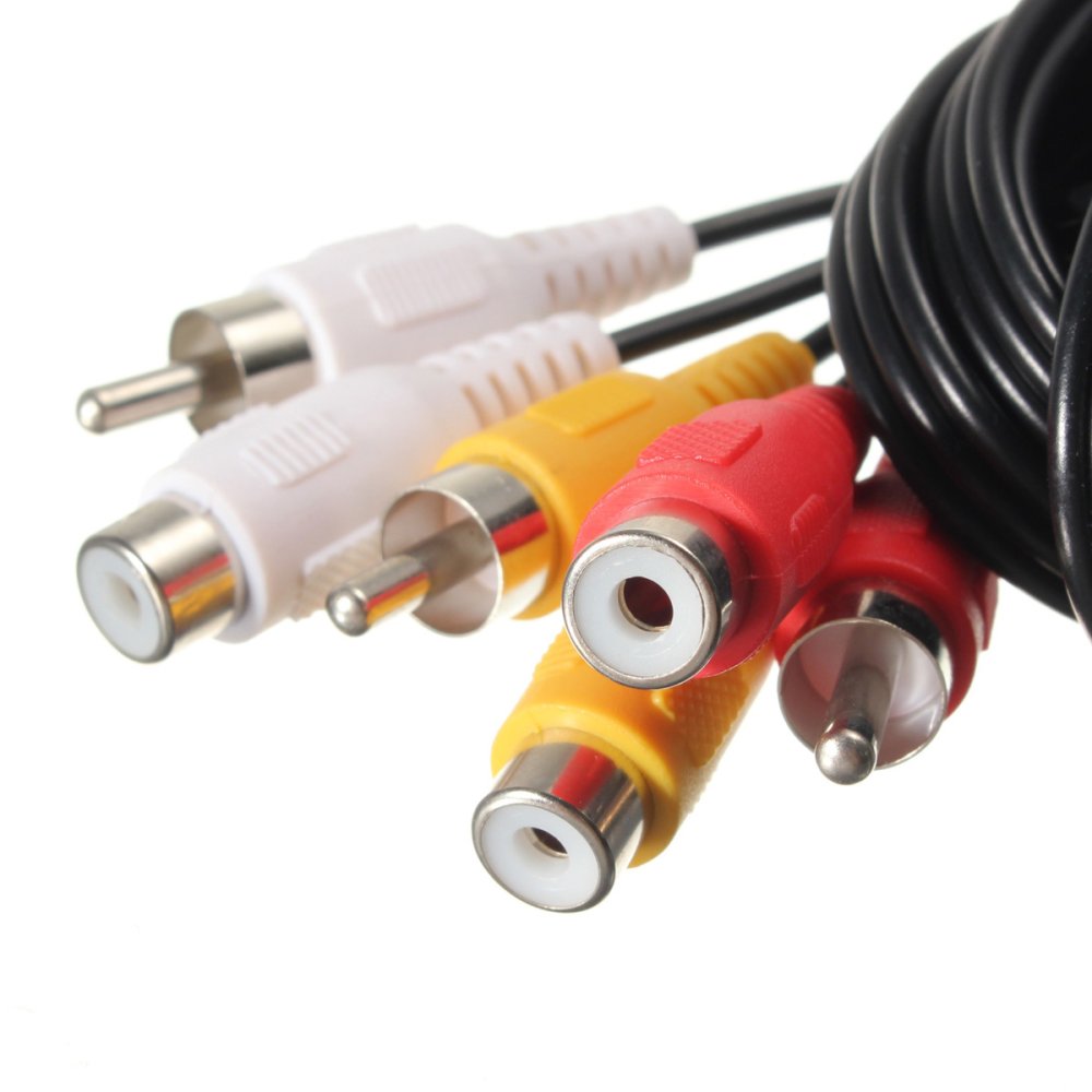 5m 5ft 3 RCA male to female Audio Composite Extension Video Cable DVD AV TV - intl