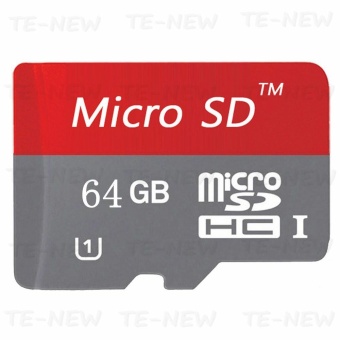 Gambar 64GB Class 10 Micro memory SD card with Adaptor (Red) intl