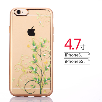 Gambar 6plus apel plating bunga shell telepon