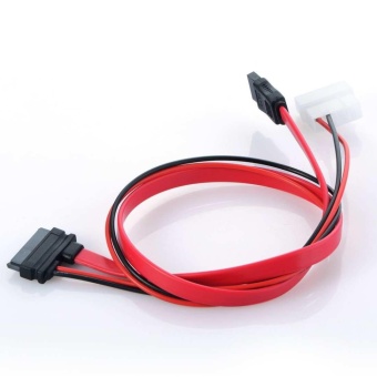 Gambar 7+6 Pin Slimline SATA Cable for Slim latop SATA DVD CD RW Drivepower cable PC   intl