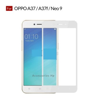 Accessories Hp Full Cover Tempered Glass Warna Screen Protector for Oppo A37 / A37f / Neo