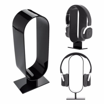 Gambar Acrylic Headphone Headset Earphone Modern Stand Desk Hanger HolderDisplay Rack   intl