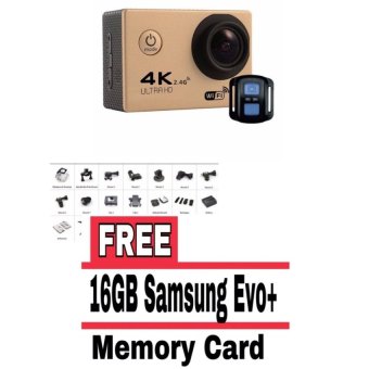 Gambar Action Camera F60R 4K Wifi Action Camera Sport with remote  Gold(FREE 16GB SAMSUNG MMC)   intl