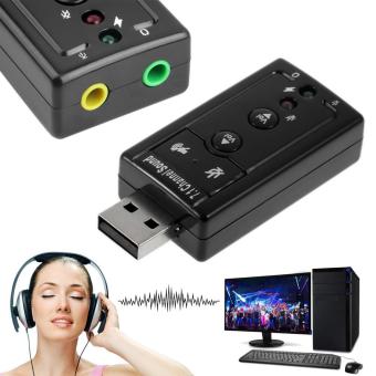 Adapter: Adapter Kartu Suara Audio Channel Mini USB 2.0 3D Virtual 12Mbps Eksternal 7.1  