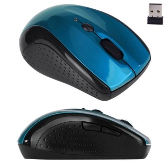 Gambar Adjustable 1600DPI 2.4G Optical Wireless Mouse Mice For Laptop PCBlue   intl