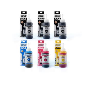 Gambar Aiflo 664 Paket Kombinasi 6 Tinta Printer For Epson L100 L200 L350  100ml