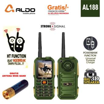 ALDO AL188 HP Plus HT +/- 5KM BAT 10000mAh Free Antena Dual Band