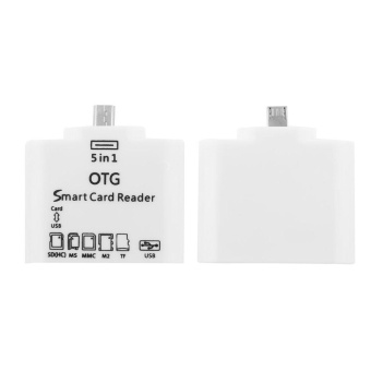 Allwin 5-in-1 OTG Card Reader Micro USB Untuk Koneksi Kit Androidhandphone Putih November 2019 - 2 Allwin 5-in-1 OTG Card Reader micro USB untuk koneksi kit Androidhandphone putih - 2