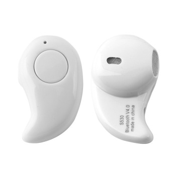 Gambar Allwin Mini in ear Headphone Earphone Headset Bluetooth Wireless speaker Stereo 2015 (putih)